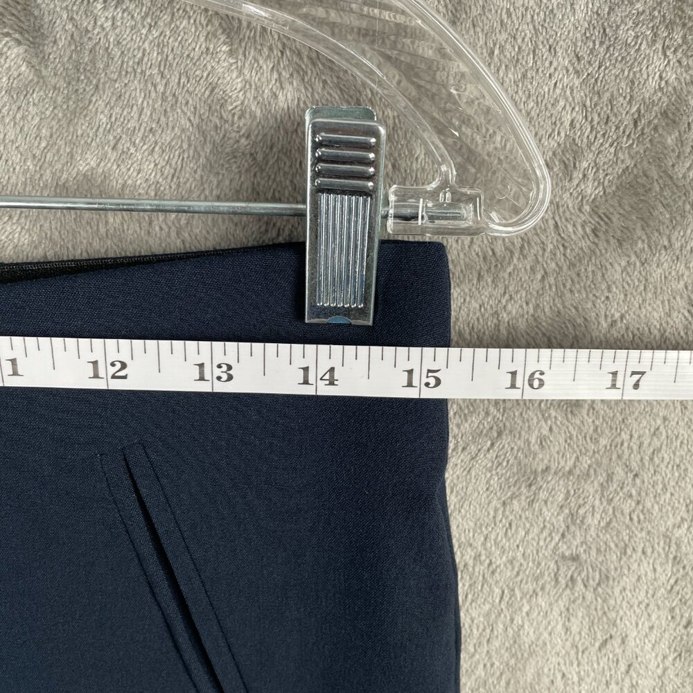 Style & Co Tummy Control Pants 4P Navy Straight Leg Pull-On Career Stretch - Picture 5 of 6